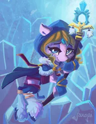 Size: 2153x2786 | Tagged: safe, artist:saxopi, derpibooru import, oc, unofficial characters only, pony, crystal maiden, dota 2, female, mare, smiling, solo