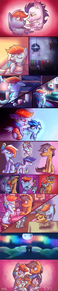 Size: 900x4500 | Tagged: safe, artist:fallen--fate, derpibooru import, quibble pants, rainbow dash, soarin', zephyr breeze, oc, oc:sky blast, oc:storm drift, oc:swift evasion, pony, comic, drink, female, half-siblings, implied death, male, offspring, parent:quibble pants, parent:rainbow dash, parent:soarin', parent:zephyr breeze, parents:quibbledash, parents:soarindash, parents:zephdash, quibbledash, shipping, soarindash, step-parent and step-child, story in the source, straight