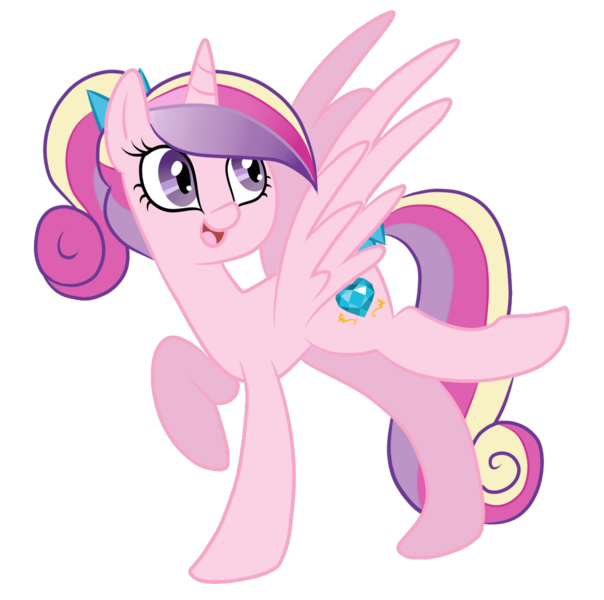 Size: 1280x1271 | Tagged: safe, artist:bunbubs, derpibooru import, princess cadance, alicorn, pony, bow, cute, cutedance, female, filly, filly cadance, hair bow, mare, open mouth, ponytail, simple background, solo, tail bow, transparent background, younger
