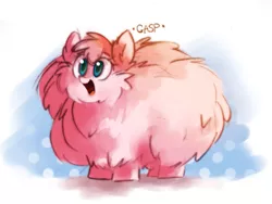 Size: 945x709 | Tagged: safe, artist:askpopcorn, derpibooru import, oc, oc:fluffle puff, unofficial characters only, pony, cute, flufflebetes, fluffy, gasp, ocbetes, open mouth, solo
