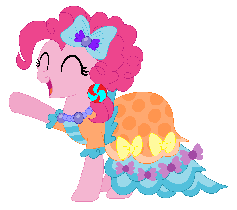 Size: 486x430 | Tagged: safe, artist:cheerful9, derpibooru import, pinkie pie, pony, clothes, dress, simple background, solo, white background