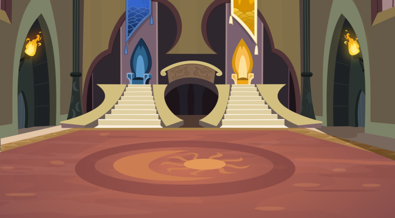 Size: 9075x5000 | Tagged: absurd resolution, artist:aeonkrow, background, castle, castle of the royal pony sisters, derpibooru import, no pony, safe, scenery, this nearly broke me, throne, throne room, vector