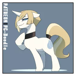 Size: 650x650 | Tagged: safe, artist:pc-doodle, derpibooru import, oc, oc:tala tearjerker, unofficial characters only, pony, unicorn, gray background, looking at you, simple background, solo, whitekitten