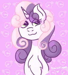 Size: 2148x2370 | Tagged: safe, artist:kiwiscribbles, derpibooru import, sweetie belle, pony, unicorn, chest fluff, older, older sweetie belle, solo