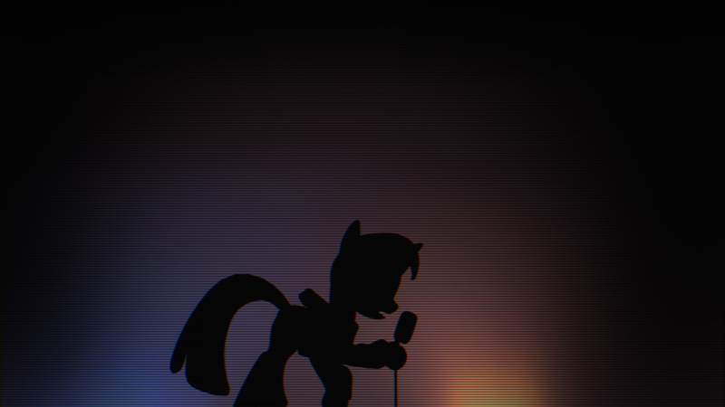 Size: 3265x1837 | Tagged: safe, artist:jollyoldcinema, derpibooru import, oc, oc:blacklightsorane, unofficial characters only, pony, 3d, lights, microphone, music, music inspired, solo, source filmmaker, the 1975