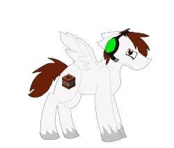 Size: 457x390 | Tagged: safe, artist:askinsanedeadlox, derpibooru import, oc, oc:deadlox, ponified, pegasus, pony, 2013, deadlox, explosives, headphones, male, mcyt, minecraft, non-mlp oc, ponified oc, solo, team crafted, tnt, youtube