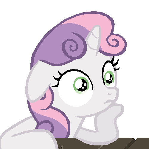 Size: 500x500 | Tagged: safe, artist:nightshadowmlp, derpibooru import, sweetie belle, pony, unicorn, ponyville confidential, exploitable meme, female, filly, image macro, meme, ms paint, obligatory pony, show accurate, simple background, sudden clarity sweetie belle, table, transparent background
