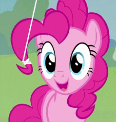 Size: 686x720 | Tagged: safe, derpibooru import, screencap, pinkie pie, earth pony, pony, starlight the hypnotist, spoiler:interseason shorts, animated, cute, diapinkes, female, mare, no sound, open mouth, raised hoof, smiling, solo, webm