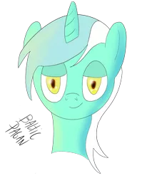 Size: 2160x2536 | Tagged: safe, artist:balticpagan, derpibooru import, lyra heartstrings, pony, amateur art, bust, no body, portrait, solo