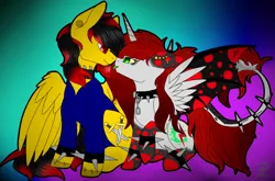 Size: 1190x786 | Tagged: safe, artist:aciddash, artist:acidrainbow1997, derpibooru import, oc, oc:acid dash, unofficial characters only, pony, boop, i love you, love, oc x oc, shipping, snoot, speedpaint available