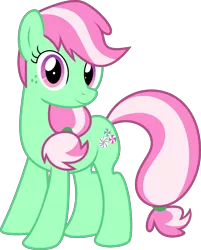 Size: 5590x6936 | Tagged: safe, artist:digimonlover101, artist:durpy, derpibooru import, minty, earth pony, pony, leap of faith, absurd resolution, female, mare, simple background, smiling, solo, transparent background, vector