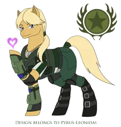 Size: 1433x1509 | Tagged: safe, artist:pyrus-leonidas, derpibooru import, ponified, pony, series:mortal kombat:defenders of equestria, clothes, crossover, female, heart, mare, mortal kombat, ponytail, raised hoof, simple background, smiling, solo, sonya blade, transparent background