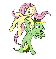 Size: 961x1003 | Tagged: safe, artist:didgereethebrony, derpibooru import, fluttershy, oc, oc:didgeree, pony, canon x oc, cutie mark, shipping, waifu stealing, yelling