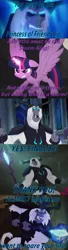 Size: 785x2871 | Tagged: alicorn, angry, artist:alphamonouryuuken, canterlot castle, comic, cropped, derpibooru import, edit, edited screencap, evil laugh, frown, funny, glare, glowing horn, gritted teeth, horn, kai the collector, kung fu panda, kung fu panda 3, laughing, lightning, mad with power, magic, my little pony: the movie, po, safe, screencap, screencap comic, spread wings, staff, staff of sacanas, storm, storm king, tempest shadow, twilight sparkle, twilight sparkle (alicorn), wings