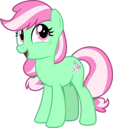 Size: 5561x6310 | Tagged: safe, artist:jhayarr23, derpibooru import, minty, earth pony, pony, sundae sundae sundae, spoiler:interseason shorts, absurd resolution, female, freckles, g3, g3 to g4, g4, generation leap, mare, simple background, smiling, solo, transparent background, vector