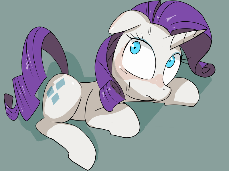 Size: 2000x1500 | Tagged: safe, artist:baigak, derpibooru import, rarity, pony, unicorn, blushing, female, mare, solo, sweat