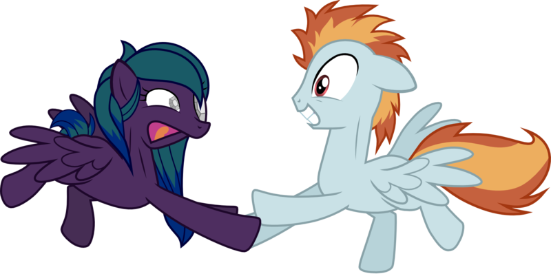 Size: 1679x841 | Tagged: safe, artist:chipmagnum, derpibooru import, oc, unofficial characters only, pegasus, pony, griffon the brush off, female, male, mare, shock, simple background, stallion, transparent background