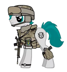 Size: 867x921 | Tagged: safe, artist:lietiejackson, derpibooru import, oc, oc:kyle angel, pony, airborne, assault rifle, base used, camouflage, clothes, frown, goggles, gun, helmet, logo, m16, m1911, male, military, military clothing, multicam, rifle, rolled up sleeves, scarf, simple background, special forces, transparent background, us army, weapon, wing berets (wonderbolts)