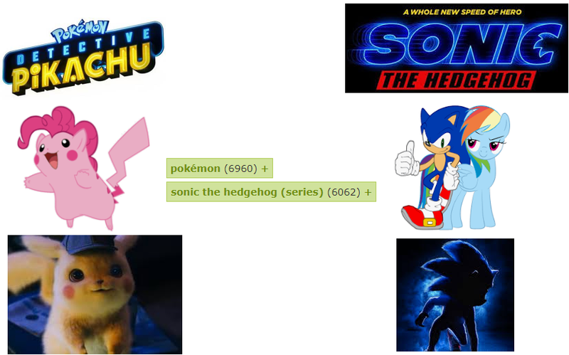 Sonic the Hedgehog and Detective Pikachu comparison