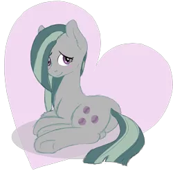 Size: 3000x3000 | Tagged: safe, artist:chipperpony, derpibooru import, marble pie, earth pony, pony, blushing, cute, ear fluff, female, heart, marblebetes, mare, prone, solo, underhoof