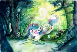 Size: 3357x2279 | Tagged: safe, artist:mashiromiku, derpibooru import, oc, oc:mimi, pony, traditional art, watercolor painting