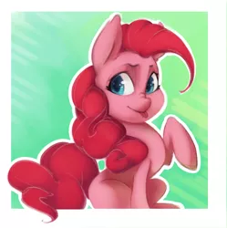 Size: 1200x1203 | Tagged: safe, artist:derpyrider, derpibooru import, pinkie pie, earth pony, pony, :p, cute, diapinkes, female, mare, missing cutie mark, nose wrinkle, silly, solo, tongue out