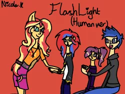 Size: 822x619 | Tagged: safe, artist:nicoalabear2007, derpibooru import, flash sentry, sunset shimmer, equestria girls, family, female, flashimmer, male, offspring, parent:flash sentry, parent:sunset shimmer, parents:flashimmer, shipping, straight