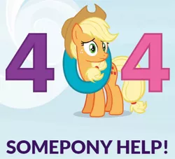 Size: 470x426 | Tagged: safe, derpibooru import, applejack, earth pony, pony, 404, cropped, female, help, http status code, mare, silly, silly pony, solo, who's a silly pony, worried