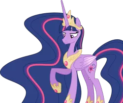 Size: 7222x6060 | Tagged: safe, artist:dashblitzfan4ever, derpibooru import, twilight sparkle, twilight sparkle (alicorn), alicorn, pony, absurd resolution, alternate cutie mark, crown, cutie mark, female, horn, jewelry, large wings, long horn, long mane, mare, necklace, older, older twilight, regalia, simple background, solo, transparent background, ultimate twilight, wings