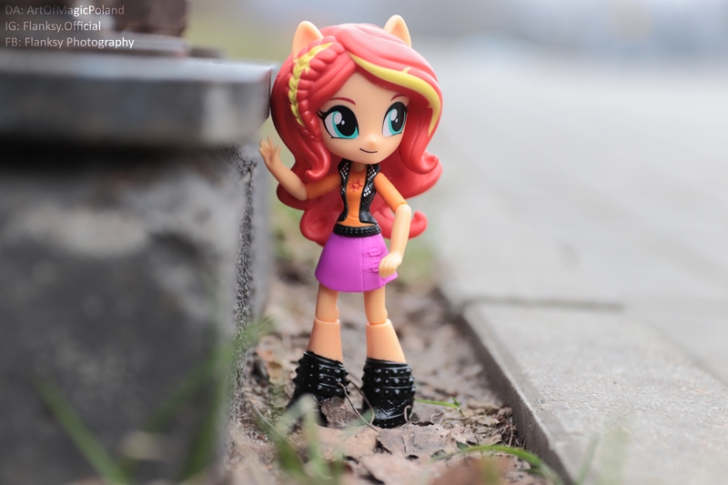 Size: 6000x4000 | Tagged: safe, artist:artofmagicpoland, derpibooru import, sunset shimmer, equestria girls, equestria girls series, clothes, doll, equestria girls minis, skirt, solo, toy