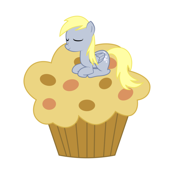 Size: 2161x2161 | Tagged: safe, artist:sciencesean, derpibooru import, derpy hooves, pegasus, pony, cute, derpy day, derpy day 2019, eyes closed, female, floating, giant muffin, mare, ponyloaf, simple background, sleeping, solo, transparent background, vector