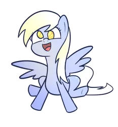 Size: 1136x1218 | Tagged: safe, artist:cookieboy011, derpibooru import, derpy hooves, pegasus, pony, derpy day, derpy day 2019, open mouth, simple background, sitting, smiling, solo, spread wings, transparent background, wings