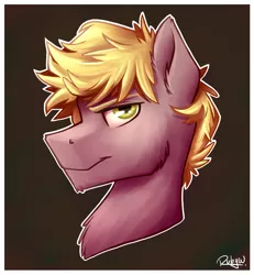 Size: 3700x4000 | Tagged: safe, artist:rubywave32, derpibooru import, oc, earth pony, pony, bust, male, portrait, solo, stallion