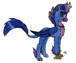 Size: 1280x1058 | Tagged: artist:artricabeats, derpibooru import, hippogriffon, hybrid, interspecies offspring, oc, offspring, parent:gallus, parents:gallstream, parent:silverstream, safe, simple background, solo, traditional art, transparent background