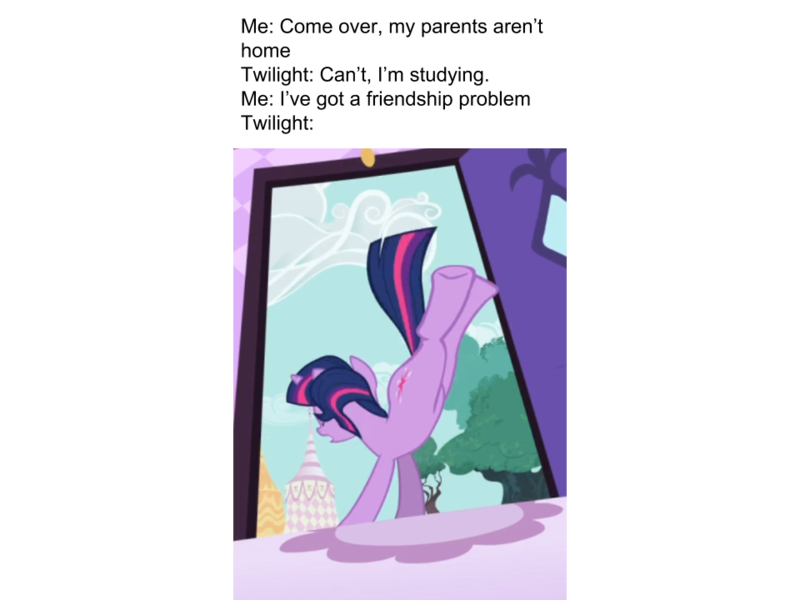 Size: 960x720 | Tagged: safe, derpibooru import, edit, edited screencap, editor:countcoltnackh, screencap, twilight sparkle, pony, unicorn, lesson zero, bucking, carousel boutique, cropped, dank memes, door, dynamic entry, exploitable meme, eyes closed, implied shipping, meme, ponyville, rear shot, shitposting, tree, underhoof