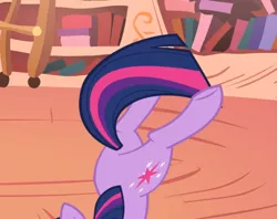 Size: 1015x804 | Tagged: safe, derpibooru import, screencap, twilight sparkle, pony, unicorn, the return of harmony, butt, cropped, female, golden oaks library, legs, pictures of legs, plot, underhoof, unicorn twilight