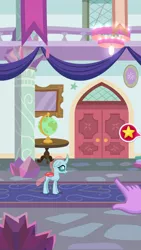 Size: 720x1280 | Tagged: safe, derpibooru import, ocellus, twilight sparkle, equestria girls, game screencap, hand, pocket ponies