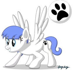 Size: 3865x3784 | Tagged: safe, artist:le-23, derpibooru import, oc, oc:snow pup, unofficial characters only, pegasus, pony, female, high res, mare, simple background, solo, taking off, transparent background, vector, wings