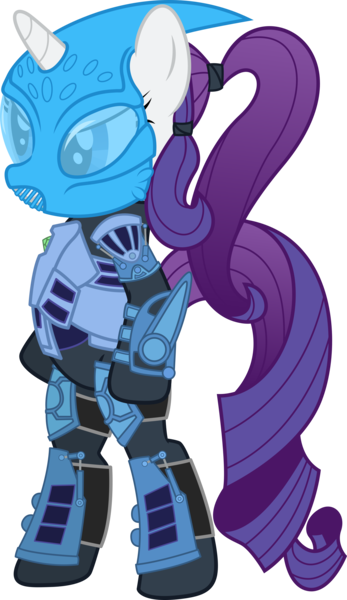 Size: 5183x8952 | Tagged: safe, artist:shadyhorseman, derpibooru import, rarity, pony, .svg available, absurd resolution, actor allusion, armor, armorarity, bionicle, bipedal, clothes, cosplay, costume, crossover, lego, nokama, reference, simple background, solo, suit, tabitha st. germain, transparent background, vector, voice actor joke