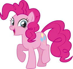 Size: 2335x2217 | Tagged: safe, artist:lightning stripe, derpibooru import, pinkie pie, earth pony, pony, blue eyes, cute, cutie mark, diapinkes, eyelashes, female, mare, open mouth, pink coat, pink mane, pink tail, show accurate, simple background, smiling, solo, transparent background