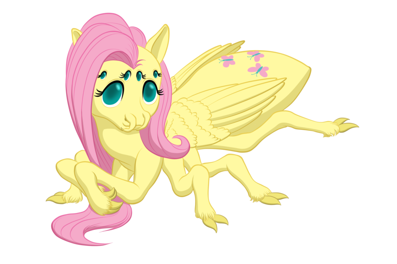 Size: 3000x2000 | Tagged: safe, artist:vasillium, derpibooru import, fluttershy, butterfly, monster pony, original species, pegasus, pony, spider, spiderpony, cute, diabetes, female, high res, looking at you, mare, rubbing hooves, shyabetes, simple background, solo, species swap, spidershy, standing, transparent background, wings