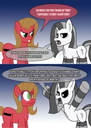 Size: 1148x1602 | Tagged: safe, artist:ladyanidraws, derpibooru import, oc, oc:pun, oc:stitches, unofficial characters only, earth pony, pony, ask pun, ask, black sclera, clothes, comic, female, mare, socks, tumblr