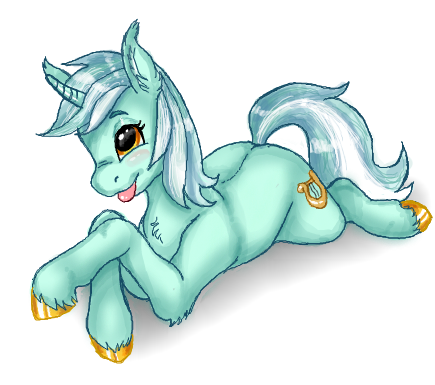 Size: 435x385 | Tagged: safe, artist:graffiti, derpibooru import, lyra heartstrings, pony, unicorn, :p, colored hooves, cute, ear tufts, lowres, lyrabetes, silly, solo, tongue out