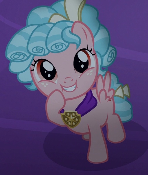 Size: 903x1072 | Tagged: safe, derpibooru import, screencap, cozy glow, pegasus, pony, school raze, cozy glow is best facemaker, cozybetes, cropped, cute, faic, female, filly, foal, smiling