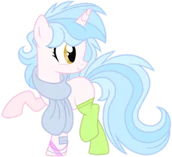 Size: 1280x1174 | Tagged: safe, artist:bezziie, derpibooru import, oc, oc:bubblegum, pony, unicorn, clothes, female, mare, scarf, simple background, socks, solo, transparent background