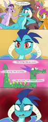 Size: 1000x2514 | Tagged: artist:emositecc, comic, crackle, crember, derpibooru import, dialogue, disgusted, disturbed, dragon, dragoness, dragon lord ember, female, heart eyes, lesbian, madagascar 2, meme, mina, moto moto, princess ember, prominence, safe, shipping, smiling, smolder, wingding eyes