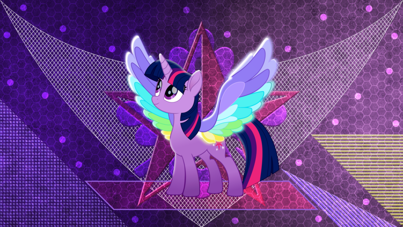 Size: 3840x2160 | Tagged: safe, artist:laszlvfx, artist:pink1ejack, derpibooru import, edit, twilight sparkle, twilight sparkle (alicorn), alicorn, pony, rainbow roadtrip, colored wings, colored wingtips, cute, female, high res, looking up, mare, multicolored wings, rainbow wings, smiling, solo, spread wings, twiabetes, wallpaper, wallpaper edit, wing bling, wings