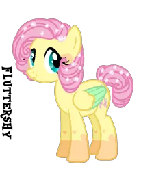 Size: 824x1000 | Tagged: safe, artist:starling-sentry-yt, derpibooru import, fluttershy, pegasus, pony, alternate design, alternate hairstyle, female, mare, simple background, solo, transparent background