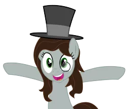 Size: 2087x1785 | Tagged: safe, artist:chipmagnum, derpibooru import, oc, earth pony, pony, female, hat, mare, monocle, simple background, solo, top hat, transparent background