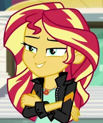 Size: 882x1056 | Tagged: safe, derpibooru import, screencap, sunset shimmer, equestria girls, mirror magic, spoiler:eqg specials, cropped, geode of empathy, jewelry, magical geodes, necklace, solo